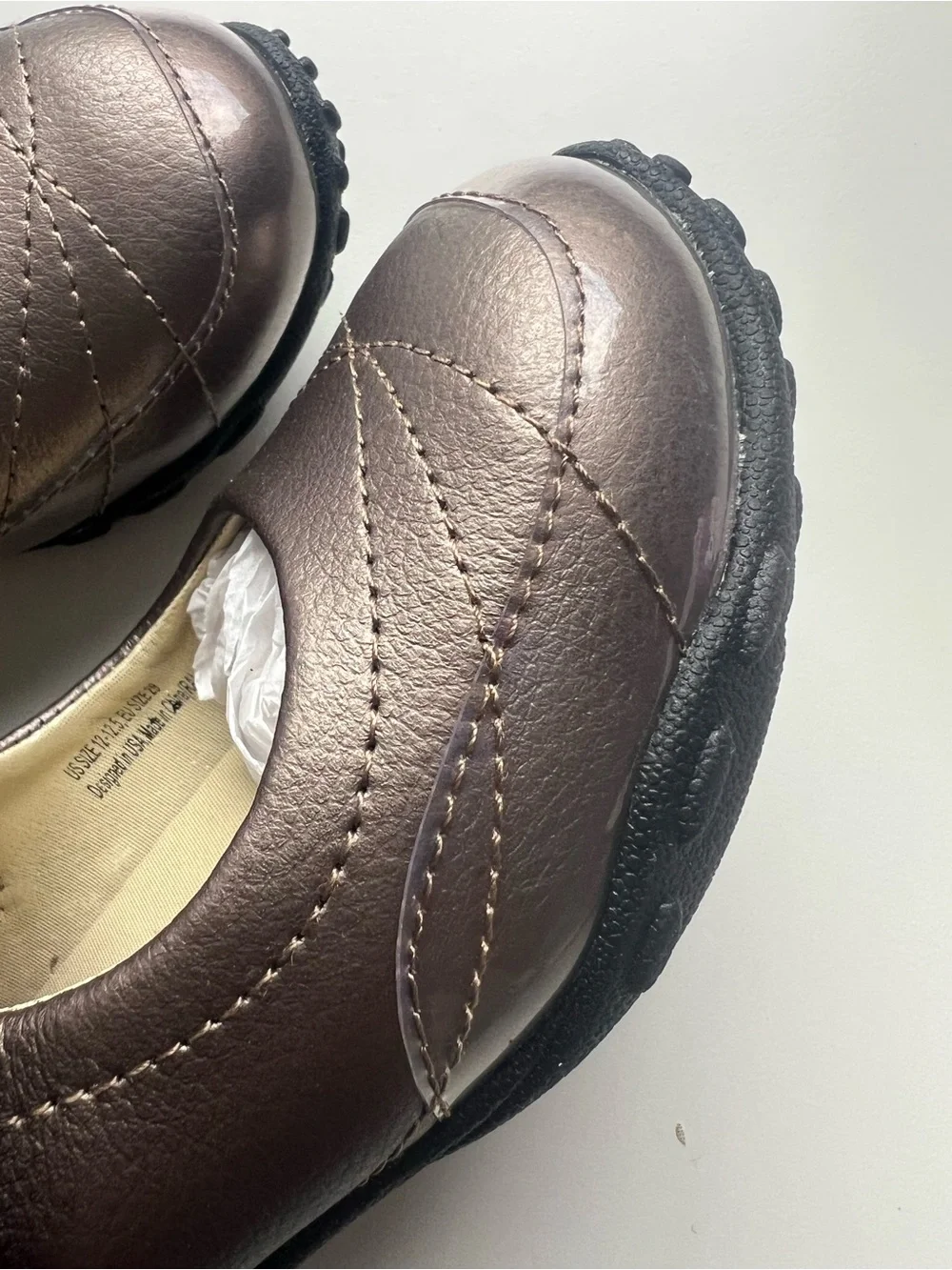 NWB Pediped Flex Piper Leather Toddler Size 11.5 Bronze Mary Jane Shoes
